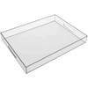 Sooyee Clear Acrylic Tray Decorative,16" x 12" Plastic Serving Trays