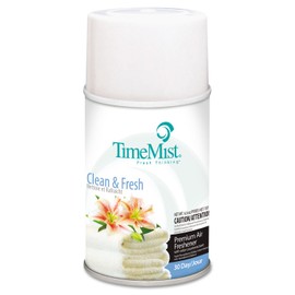 TimeMist Metered Fragrance Dispenser Refills, Clean N Fresh, 6.6 Ounces(332502TMCACT), Single,White