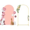 FANPROMS 7.2FT Wedding Arch Backdrop Stand with Spandex Arch Cover