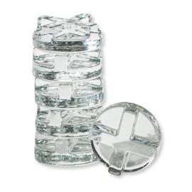 Trademark Innovations Glass Fermentation Pickling Jar Weights, Cross Grip Style (Set of 6)