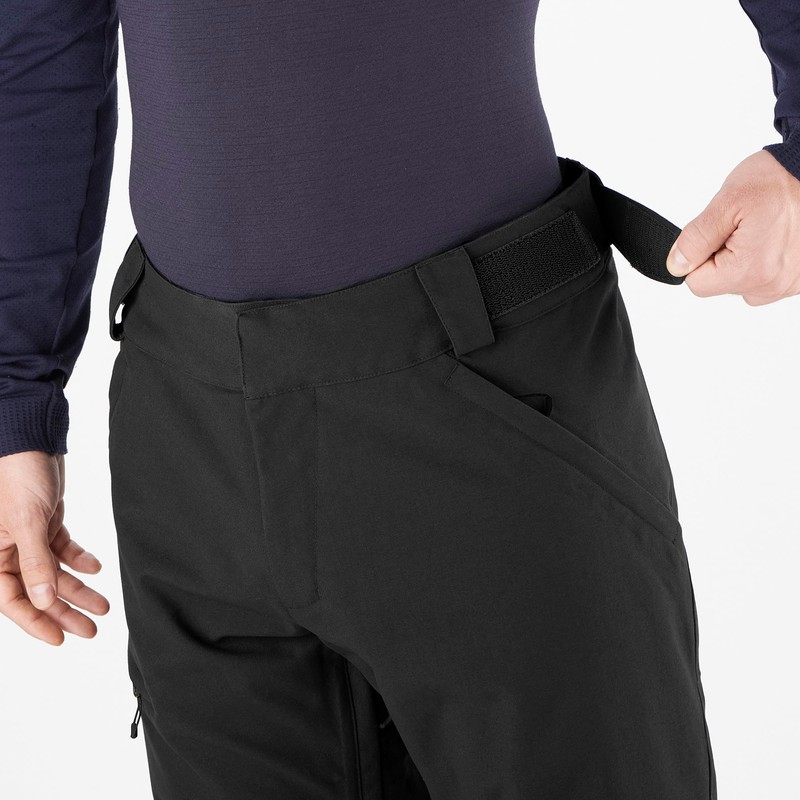 Salomon Men's Transfer Puff Alpine Ski Pants, DEEP Black, M