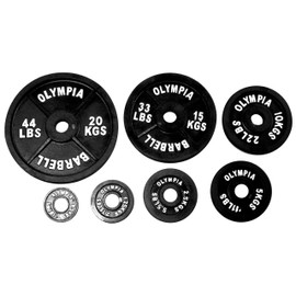 Ader Black Olympic Plate 1.25, 2.5, 5, 10 Lbs 4 Pairs (Total 37.5lbs)