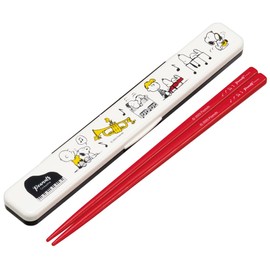 Skater ABC3AG-A Snoopy Orchestra Chopsticks and Case Set, 7.1 inches (18 cm), Antibacterial, For Adults, Made in Japan