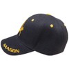 Freemason Embroidered Black Adjustable Hat Mason Masonic Lodge Baseball Cap