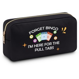 Bingo Lover Gift for Women Bingo Makeup Bag Funny Bingo Gifts Funny Gifts for Bingo Lovers Bingo Player Gifts Bingo Game Gifts Gambling Gifts for Women Bingo Accessories Bag Travel Pouch