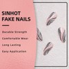 SINHOT Stiletto Press on Nails Long - Zebra Stripes Fake