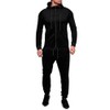 amropi Men's Tracksuit Athletic Full Zip Hooded Sportwear Casual Jogging