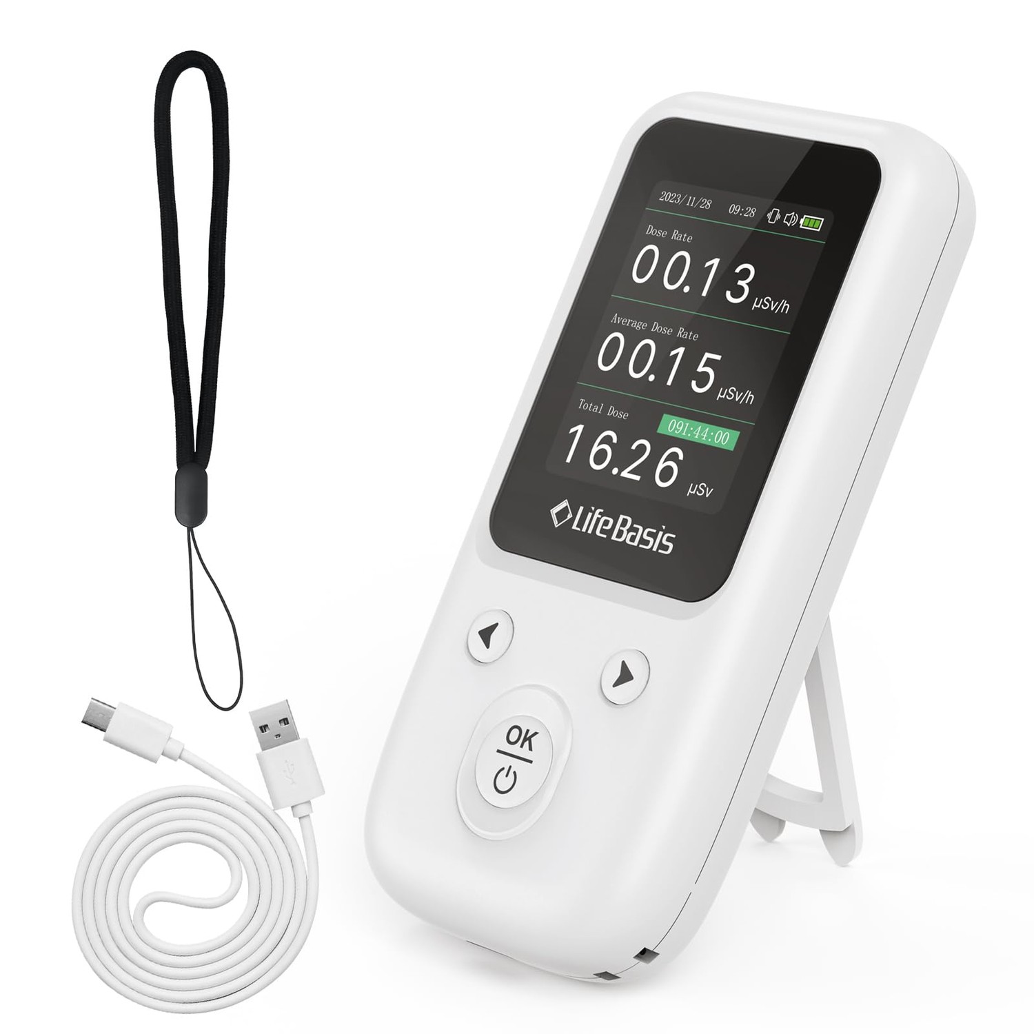 LifeBasis Geiger Counter Nuclear Radiation Detector, Radiation ...
