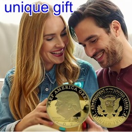 FeBohao 2Pcs Coin Merchandise Collection Christmas Coin for 2024 Presidential Campaign