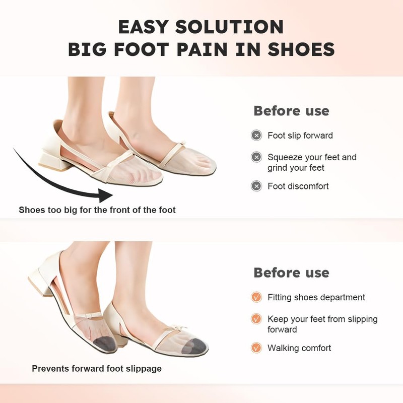 Shoe Filler Insert, Black Shoe Inserts for Shoe Too Big