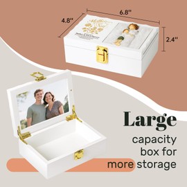 Nowizen Gifts for Mom from Son - Mothers Day Birthday Gift for Mother's Day Gift Ideas, Best Mom Ever Present for Christmas, Picture Frame Keepsake Box, 4x6