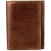BULL GUARD RFID Genuine Leather Trifold Wallets for Men ID