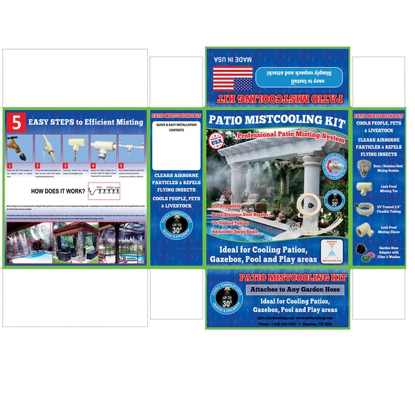 mistcooling Patio Misting System- Low Pressure - UV Treated Flexible