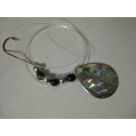 Unbranded  Walleye Red Slow Death Hook Spinner Blade Blades Rigs (Holographic Silver)