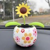 Kryoflare Solar Powered Dancing Sunflower, Car Dashboard Decorative Ornament, Office