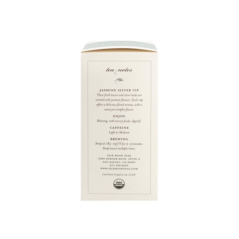 Silk Road Organic Fair Trade Jasmine Green Tea, 15 bags