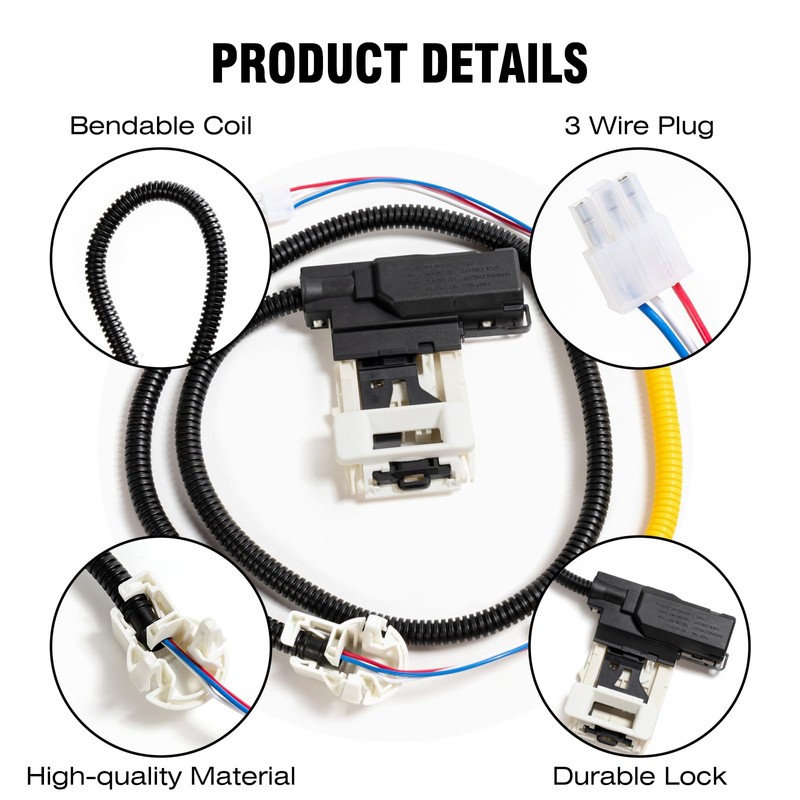 W11307244 W10682535 Washer Lid Lock Assembly - Replacement for Whirlpool,