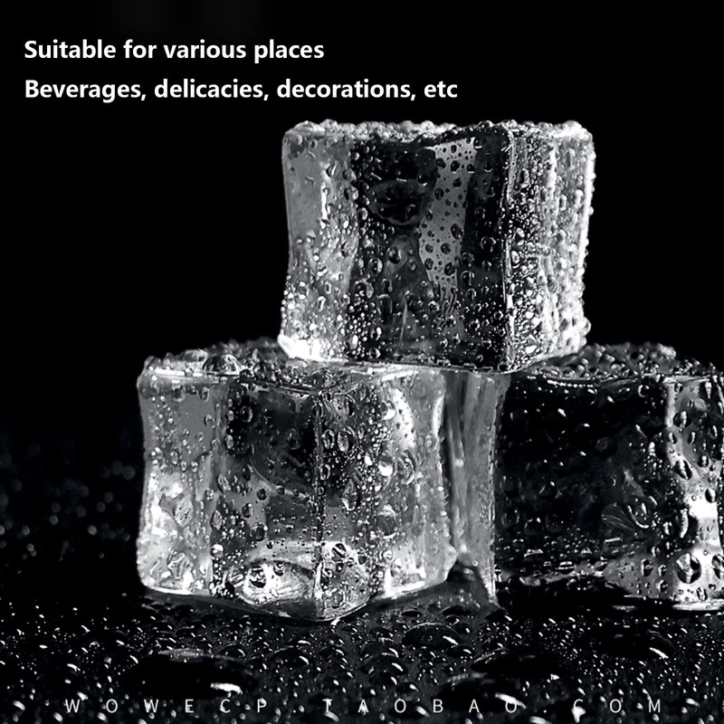 50 Piece 20 * 20MM Fake Ice Cubes Acrylic Plastic