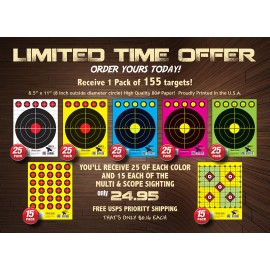 Raven Seeker Targets "155" Range Shooting Pistol / Rifle TARGETS! ASSORTED COLORS! HOT!! [D:09]