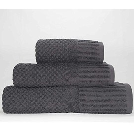 Luxury linenHall Spa, Quick Dry 450gsm, Waffle Extra Long Bath Sheet In Charcoal