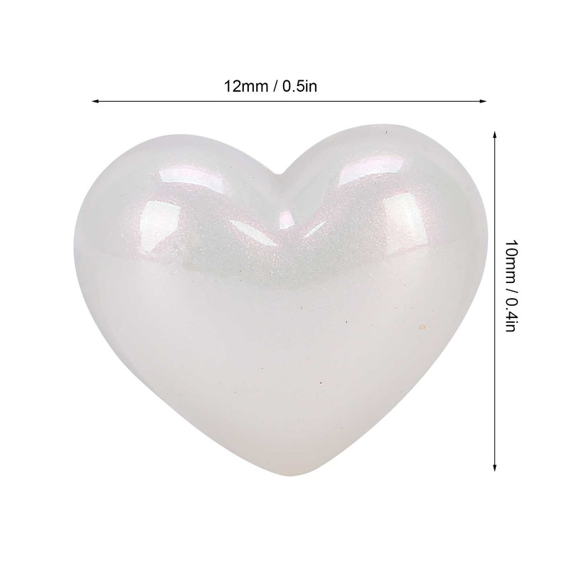 10pcs Heart Beads Imitation Pearls Beads Nail Art Decoration DIY