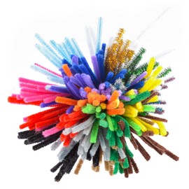 Vaessen Creative, 300 pezzi, multicolore e scintillante, kit di pulizia per tubi, articoli artigianali, 30 cm x 6 mm, vario, taglia unica