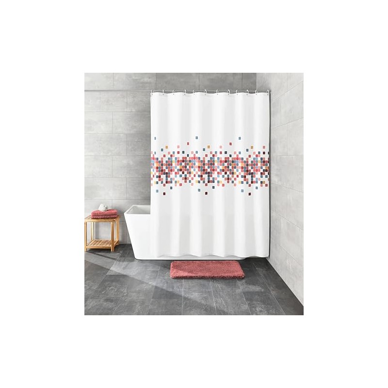 Kleine Wolke Cora Shower Curtain, Textile PES, Multicoloured, 180 x