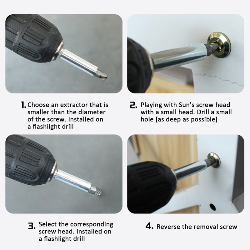 22Pcs Screw Extractor Set Damaged Broken Screw Removal Remover Tool