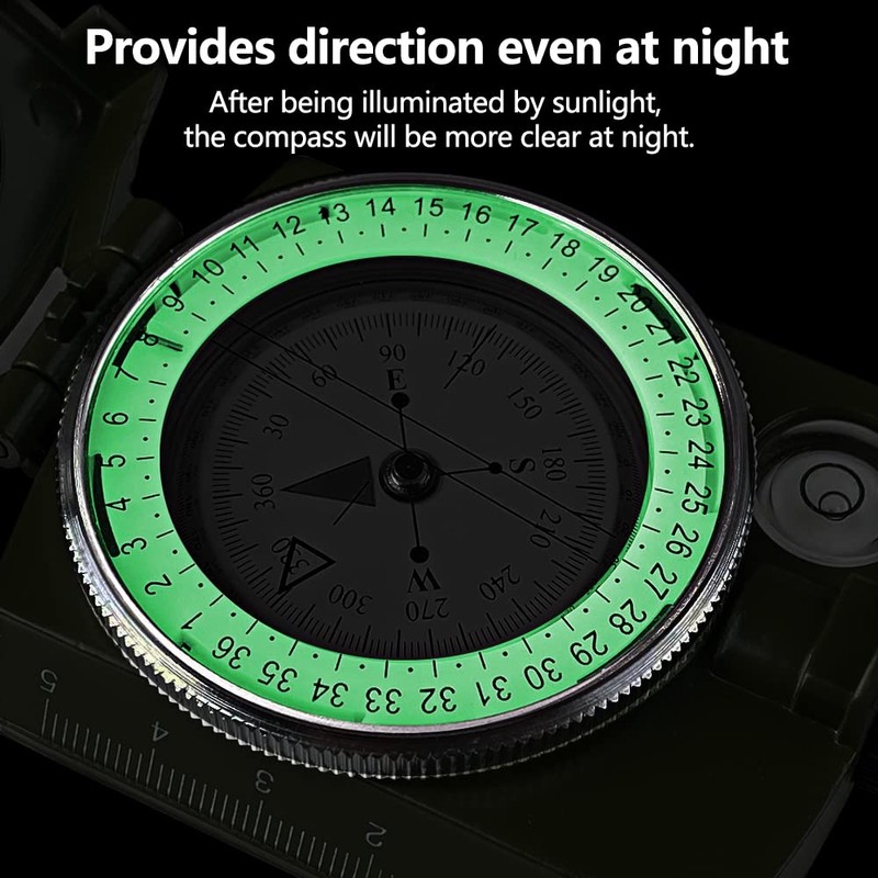 Gvolatee Compass Military Marching Compass with Bag for Camping, Hiking,