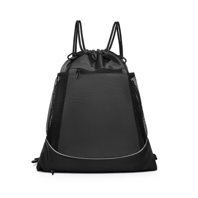 Drawstring Backpack for Men Women Nylon Sports Gym Sackpack with