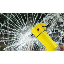 [MyWholesale] P40001A Multi-function Warning Light, Warning Baton, Seatbelt Cutter 3ea