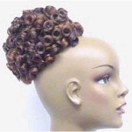Curly Drawstring Bun Wig Synthetic Hairpiece Irish Dance  *Color 24BH613*
