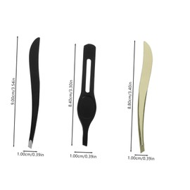 Ipetboom 1Set Stainless Steel Eyebrow Tweezers Mini Eyebrow Clips for Women Durable Makeup Tools for Precision Grooming for Personal Professional Use Black