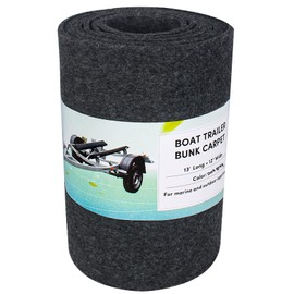 Boat Bunk Carpet 12in Wide x 13ft Long, Boat Trailer Bunk Padding for Jet Ski Ramps, 21oz Boat Trailer Bunk Carpet （Dark Grey）