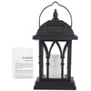 Outdoor Hanging Solar Lantern LED Candle Flame Light for Garden