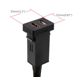 TOYOTA For Toyota vehicles HDMI Connection Unit Input Port QC3.0 Fast Charging USB Port Audio Parts Switch Hole Panel