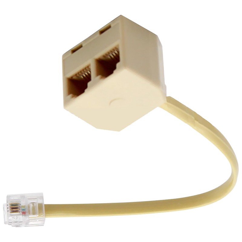 tunghey 2Pack Two Way Telephone Splitters, Male to 2 Female