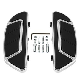 Chrome Driver Floorboard Kit For Harley Touring Airflow Style '12-'16 FLD '86-'17 FL Softail '86-later Touring and Trike models
