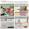 Collapsible Wash Basin 9L, Foldable Dish Tub with Drain Plug,
