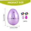 14PCS Easter Eggs, Metallic Fillable Plastic Eggs, 2.4x1.7 Colorful Bright