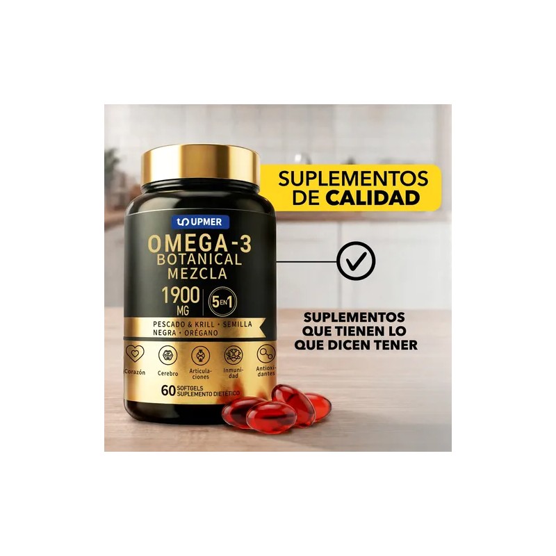Omega 3 Premium 5en1 1900 Mg Pure Wild Salmon Oil