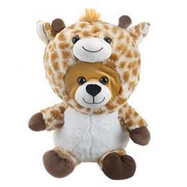 Katy Craig Teddy Bear - Wearing a Giraffe Outfit Cuddly Plush Toy (27cm)