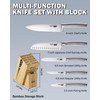 Cooks Standard Kitchen Knife Set with Block 6-Piece, Stainless Steel
