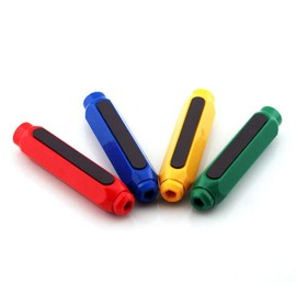 Porta gis con estuche rígido de almacenamiento, juego de clips de gis ajustable, 4 colores