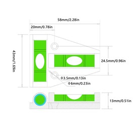3PCS Mini Level RV T Level, Pocket Spirit Level 2-Way, T Shaped Bubble Levelling Tool for Caravan Campervan Furniture Picture Frames Decking Camera Tripod Camping