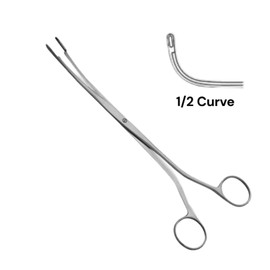XPRS Medical Randall Kidney Stone Forceps, 8.5", 1/2 Curved, Premium