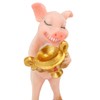 Pig Statue Cute Funny Tabletop Art Resin Pig Figurine Decoration