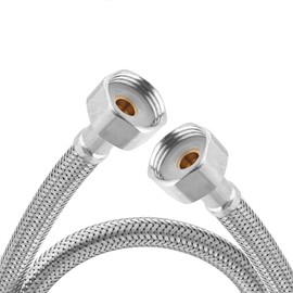 1PCS Flexible Pipes for Bathroom/Kitchen/Toilet Taps British Standard Pipe 1/2" x 1/2" BSP Fitting 300mm Long