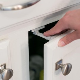 MYPET North States Safety No-No Cabinet Latches | Installs discreetly Inside Drawer or Cabinet (10-Pack, Gray)