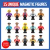 Playmags Magnetic Figures Community Set of 15 Pieces - Play